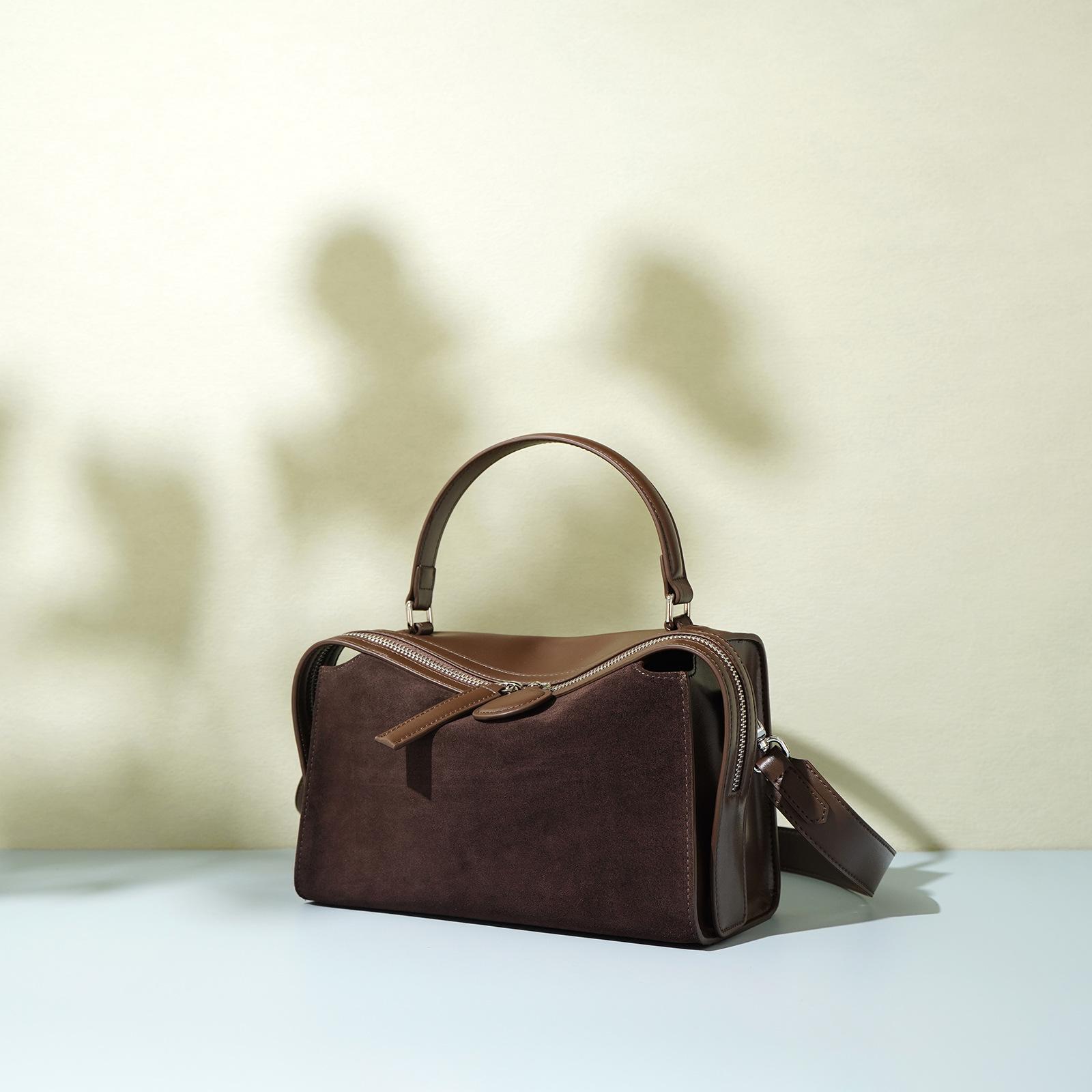 

Высококачественная модная женская сумка Boston из матовой кожи, универсальная сумка коричневого кофейного цвета