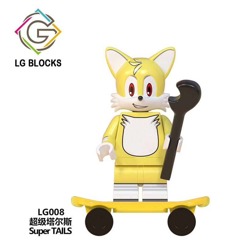 Sonic Mini Figure Giocattoli Super Sonic the Hedgehog Shadow Nakkururu Building Blocks LG1001 Lego Minifigures