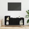 TV Stand Black Oak Effect 100 x 35 x 55 cm Particleboard
