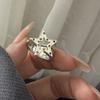 Bagues en Argent Sterling 925 pour Femmes Couple Minimaliste Fait Main Simple Rond Forme Étoile Bijoux Fins Cadeau Prévenir l'Allergie