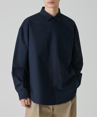 Oversized Oxford Shirt [Navy]