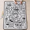 Cross-stitch DIY Fun Graffiti Blanket – Hand-painted Coloring Gift Blanket