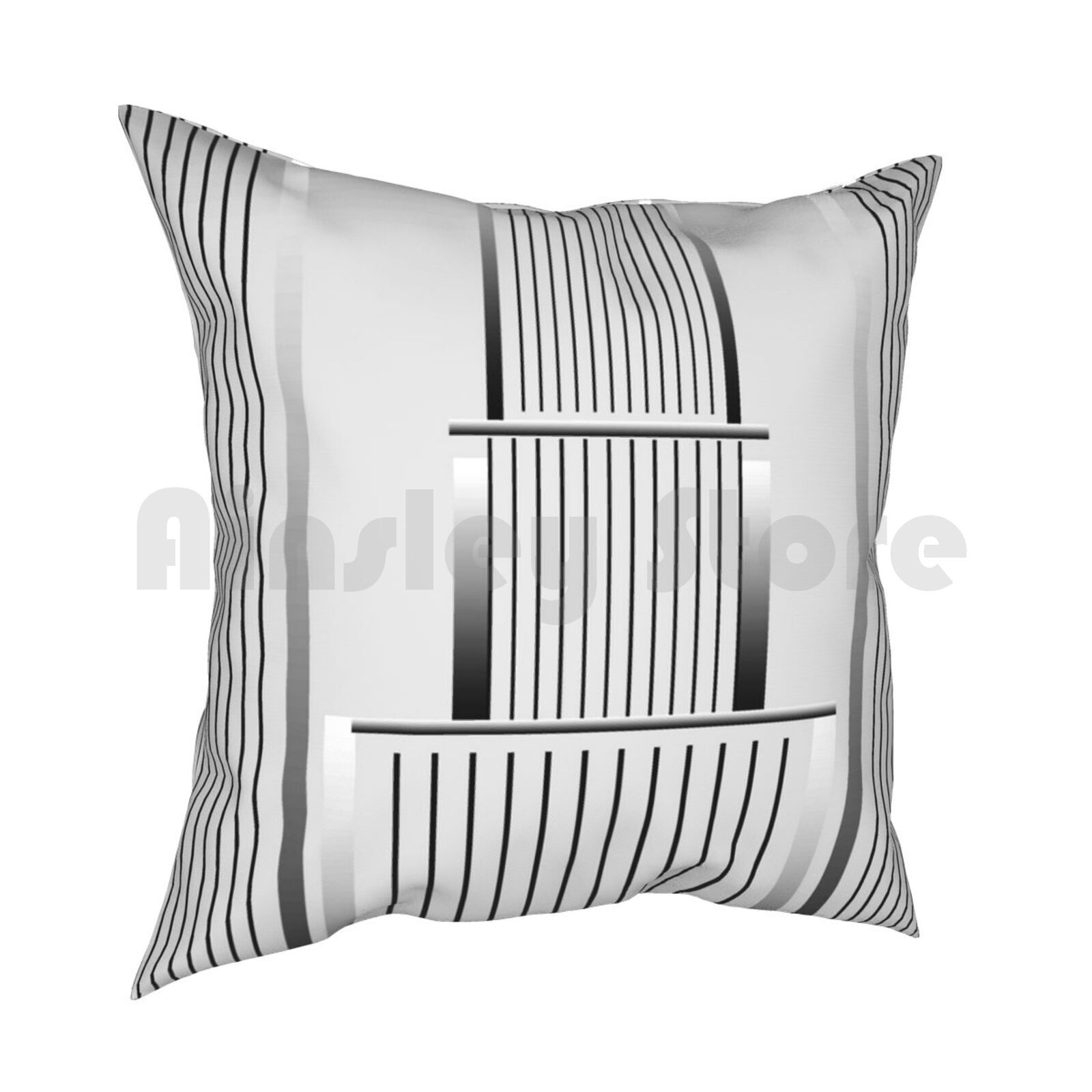 Art Deco Buildings Pillow Case Printed Home Soft Throw Pillow Art Punk Minimalistic Photoshop Monotone Monochromatic 30x30cm 12x12in