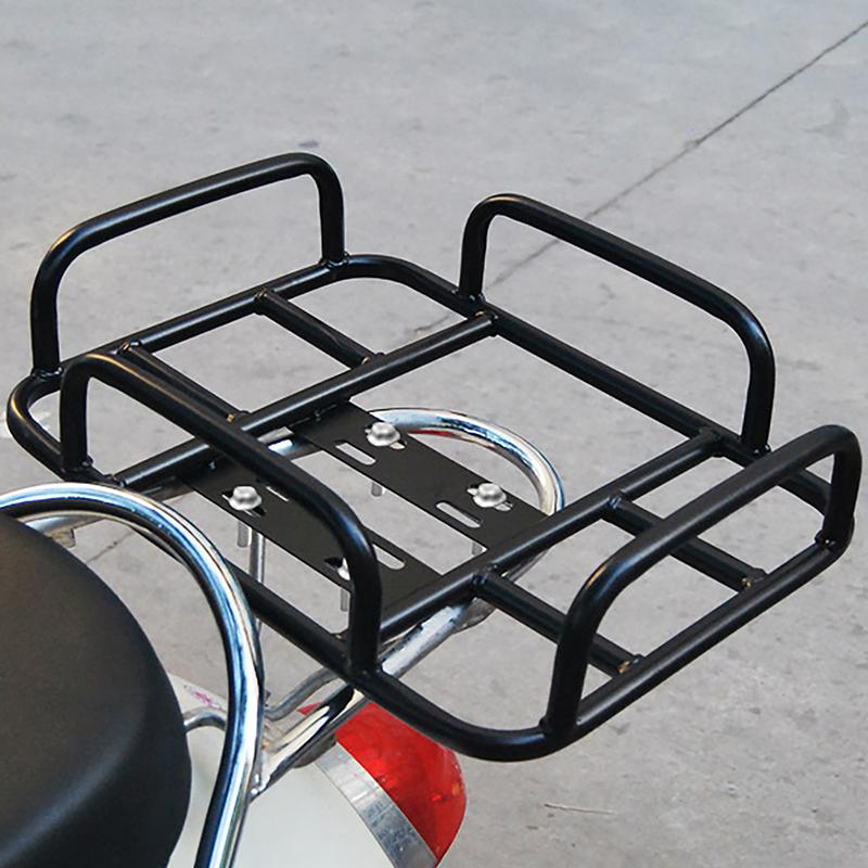Stojan na box na donášku jedla Zadná mriežka Nakladanie Bezšvová oceľová rúrka Univerzálny pre motocykel Elektrický bicykel