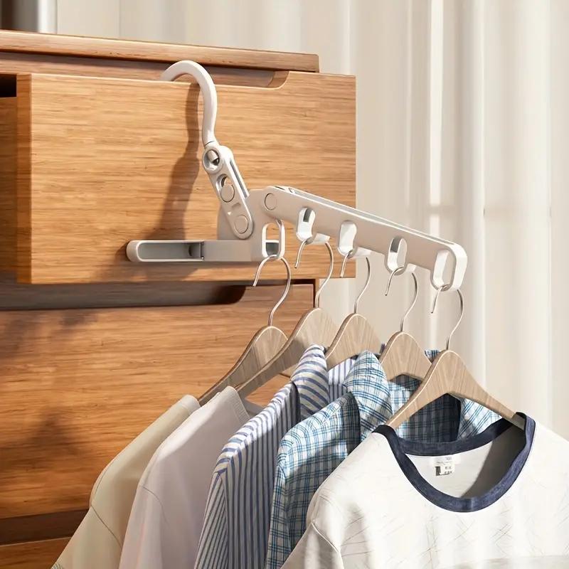 Folding Hanger Rack Heavy Duty Clothes Hangser Clothes Storage Organizer For Travel Dorm  Essential Drying Tool For Clothes