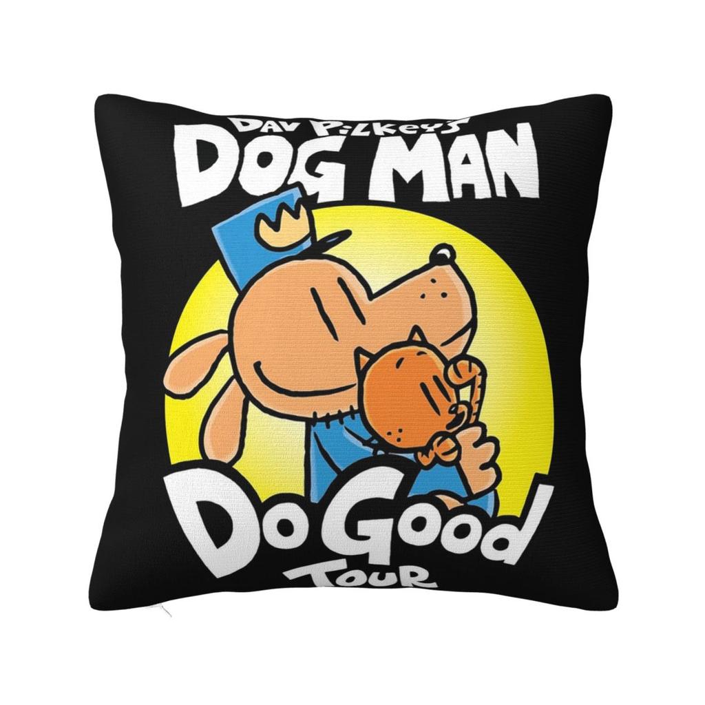 Dog Man Cat And Cute Man Square Pillowcase Cushion Cover Decorative Pillow Case Throw Pillow Cover for Home Bedroom Car