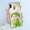 Etui Luksusowe Urocze Króliczek Miłość Śmieszne Czarne Miękkie Silikonowe TPU Ochronne Etui na Telefon dla Cricket Icon4 Tylna Klapka