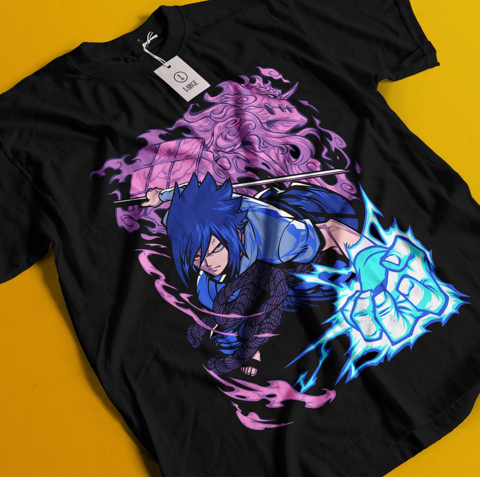 

Sasuke Shirt Naruto Tshirt Jiraya Itachi Uchiha T-Shirt Mens Womens Tees Top Madara Kakashi Anime Tee M
