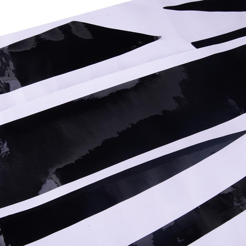 8pcs/set Glossy Black Car Front Upper Bumper Grille Molding Trim Protector Sticker Fit For Honda Civic 2016 2017 2018