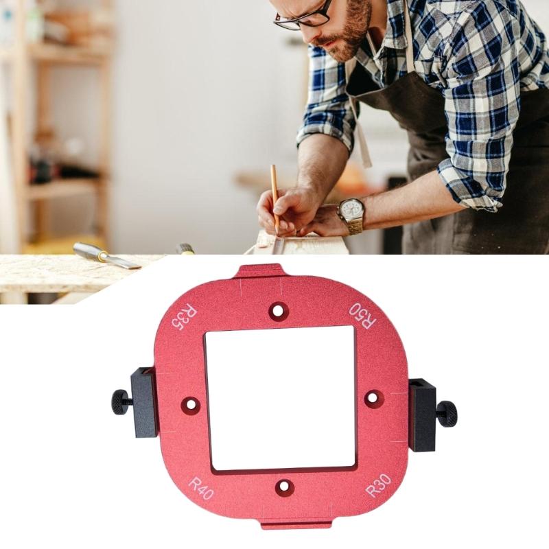 Pack of 2 Aluminum Alloy Round Corner Jigs Templates for Efficient Woodwork from 10 to 50R Size Cutting Templates