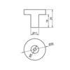 Round metal silver furniture knob