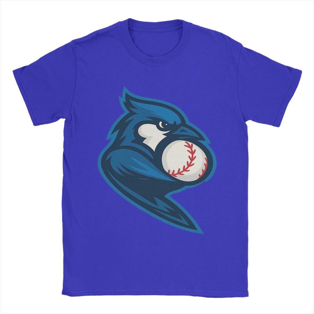 A BlueJaysBird Holding a Baseball TShirt for Unisex Fashion Pure Cotton Tees Crew Neck Short Sleeve T Shirt Printed Clothing