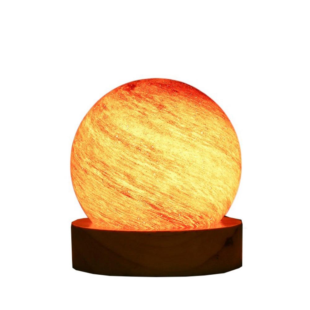Luminous Glass Sphere 80MM LED Night Light USB Plug In Mini Planet Table Lamp Crystal Ball Girls