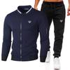 New Fashion Trend Street Hip-hop Men's Loose Casual Sports Plush and Thick Winter Baseball Suit Set