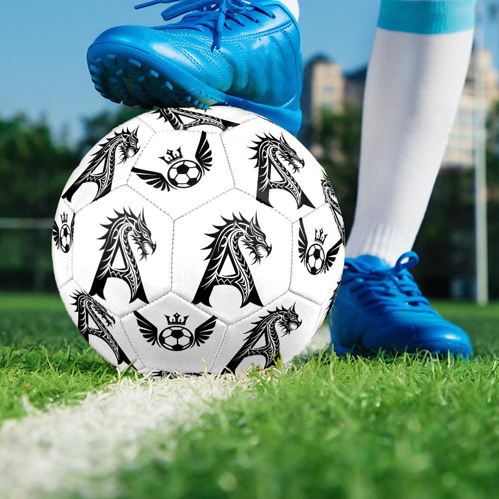 1PC Tribal Dragon Letter Soccer Emblem Soccer Ball Size 5 Football Machine Sewn Indoor/Outdoor Universal Football Surprise Collection n141