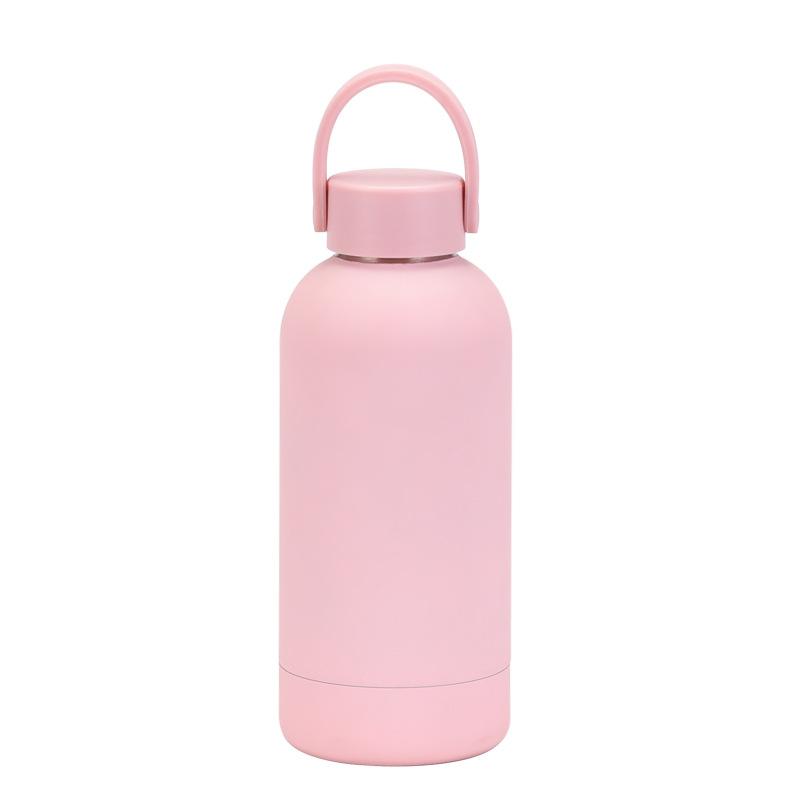 350ml Doppelschichtige Edelstahl-Thermosbecher Tragbarer Griff Einfache Kleine Öffnung Sport-Wasserflasche Outdoor-Wasserbecher