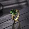 Sace Gems Klassischer Luxus Der ovale grüne Zirkon Ring Damen Schmuck Hochzeitsversprechen Party Geschenk