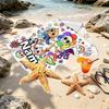 Custom Name Personalized Dandy's World Print Beach Towel, for Trip Camping Beach Party Home Decor, Birthday Gift for Family & Friends