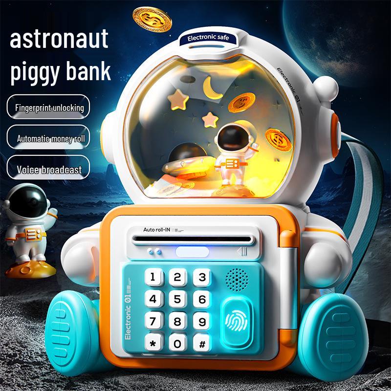 

Копилка-сейф с паролем для детей-астронавтов - Обучающая игрушка для сбережений