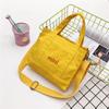 Fashion 2019 new dual-purpose canvas bag, fresh and casual simple letter student shoulder oblique span bag