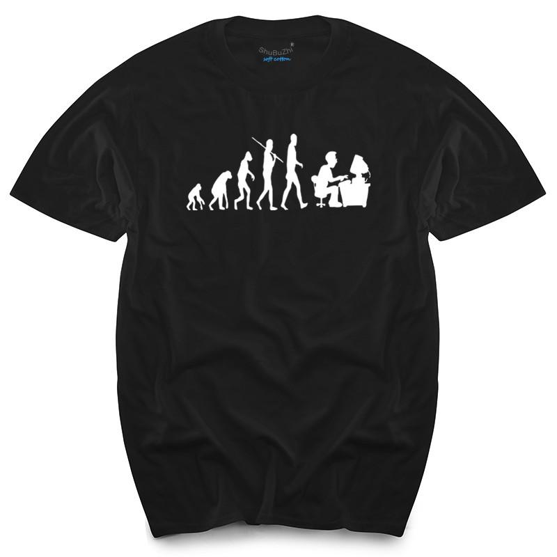 Evolution to Gamer T-shirt t shirt men hip hop t-shirt anime men s top tees new cotton tops S разноцветный