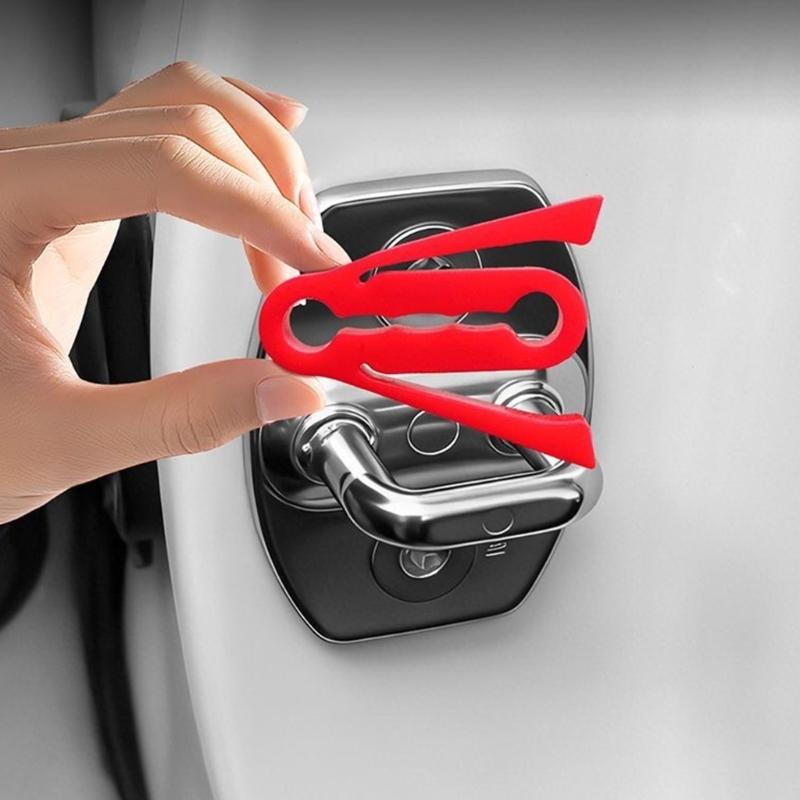 Car Sound Damper Door Lock Buffer Seal Deadener Quiet Buffer Rubber Pad Damping Protectors Car Modification