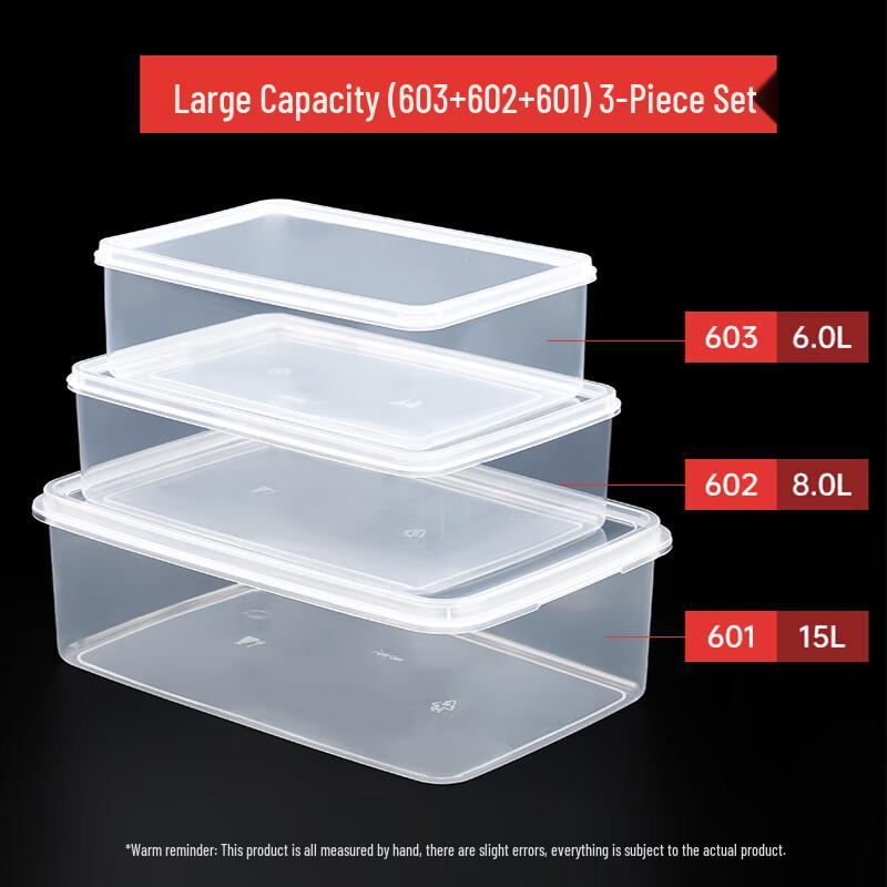 Yile 3-Piece Rectangular PP Food Storage Set