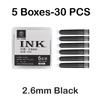 120/6 PCS Majohn Ink Sac Black 2.6/3.4mm 37mm Fountain Pen Ink Cartridges for JINHAO Hongdian Office School Supplies Stationery
