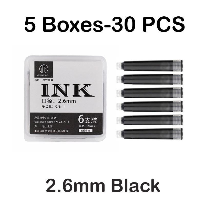 120/6 PCS Majohn Ink Sac Black 2.6/3.4mm 37mm Fountain Pen Ink Cartridges for JINHAO Hongdian Office School Supplies Stationery