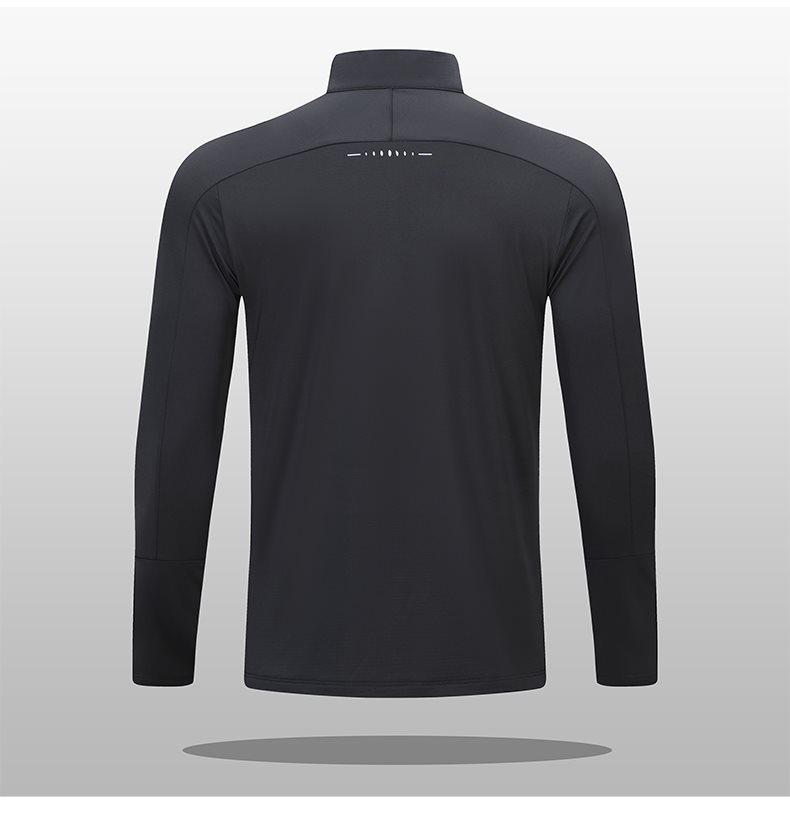 Men's Quick-Dry Half-Zip Stretch T-Shirt: Spring Long-Sleeve for Casual Sports, Mountaineering, Running, and Fitness