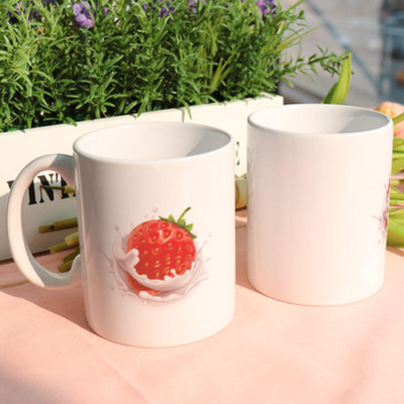 ij561-Design Mug 2p-Strawberry in Milk