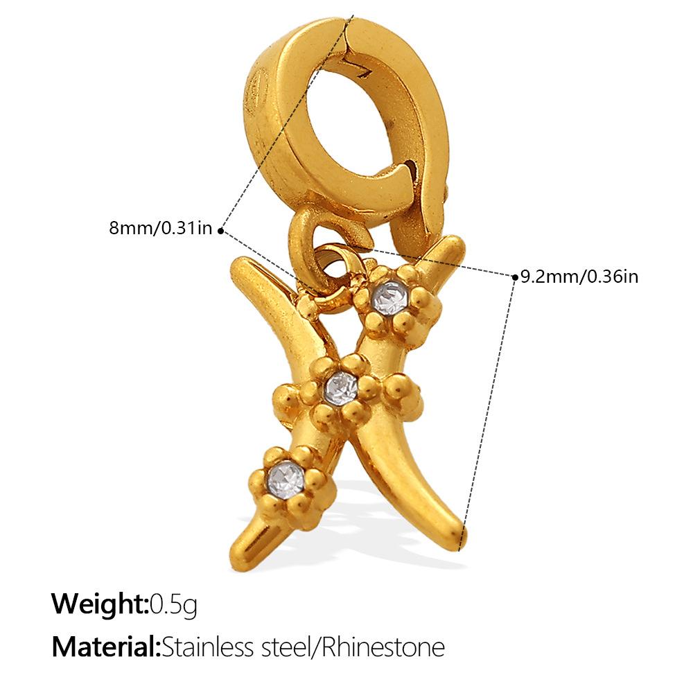 Summer Seaside Babes Wind Diamond-encrusted DIY Twelve Constellations Bikini Buckle Pendant Gold-plated Accessories