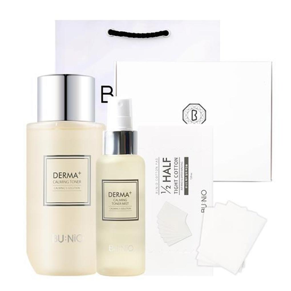 bunio Derma Plus Calming Toner Package / Large-capacity toner + mist + cotton pad / Ultra-soothing, ultra-moisturizing