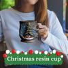 Christmas Sister Transparent High-Borosilicate Glass Cup - Deer-shaped Cup With Antlers - Christmas High-Borosilicate Glass Mug - Transparent - 325ML