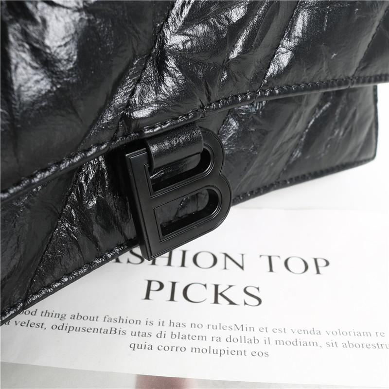 Erste Schicht Rindsleder Damen Tasche 2025 neue Origami Textur Handgriff Kette Sanduhr Tasche Schulter Umhängetasche