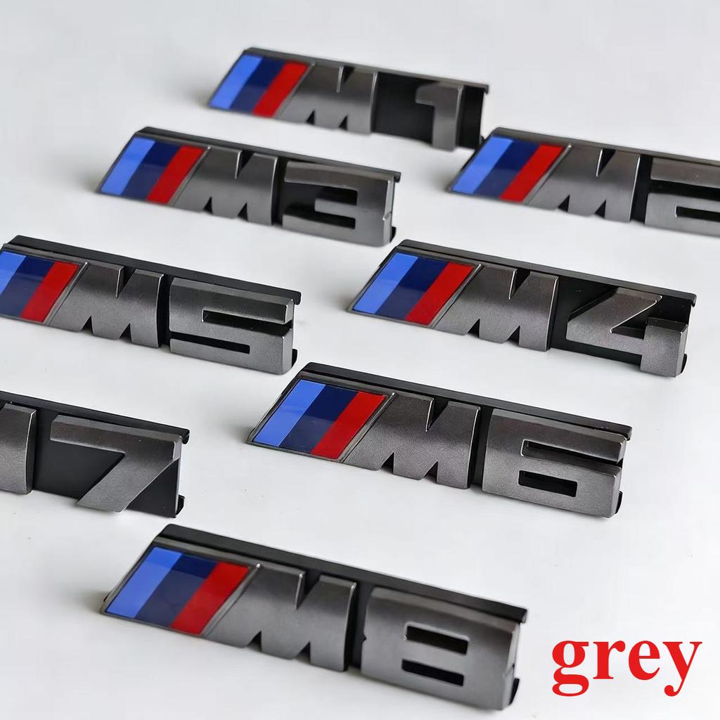 CVB13 10.5x2cm Applicable To the Modification of ABS Badge In the Front Grille of BMW M1 M2 M3 M4 M5 M6 M7 M8 New Gray Badge.