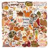 50PCS Fall Cartoon Stickers Notebook Computer Handbook Guitar Skateboard Decorative Stationary Stickers