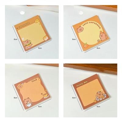 Capibala Note Book Cartoon Capybara Can Tear Note Paper Office Message Paper Hand Ledger As The Base Material