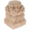 Punct de finisare din lemn neterminat în formă de lotus pentru stâlpi de pat Balustradă Scări Templu Decor Zen Postament Simbolic Budist Sculptat Topper 9x12cm