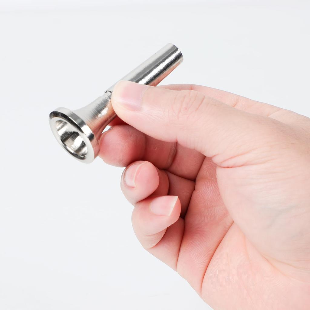 Uxcell 7C Trompete Flügelhorn Kornett x 1 Instrumentenzubehör für Erwachsene Silbernes Mundstück, Mundstück, 6,7 2,5 cm, Stück, Anfänger,
