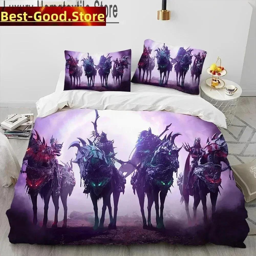 3D Print Lost Ark Game Bedding Set Printed Bed Set With Pillowcase Bed Duvet Cover Soft Queen King Size Bedclothes Home