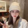 Face Showing Small Ing Personality Warm Knitted Hat for Women Breathable Ear Protection Travel and Play Fashion Korean Version of Men's Wool Hat