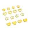Yellow Hand-Painted Ceramic Cartoon Beads for DIY Bracelets, Necklaces, and Phone Chains