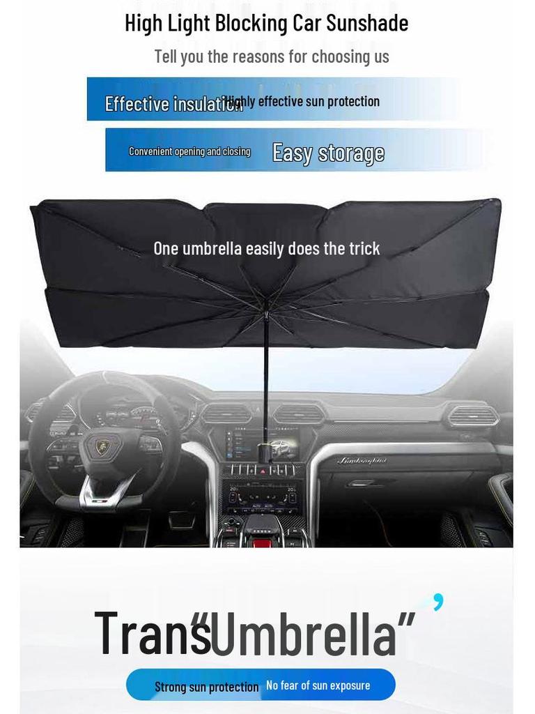 Foldable Car Sunshade: Front Windshield Sun Visor with Heat Insulation