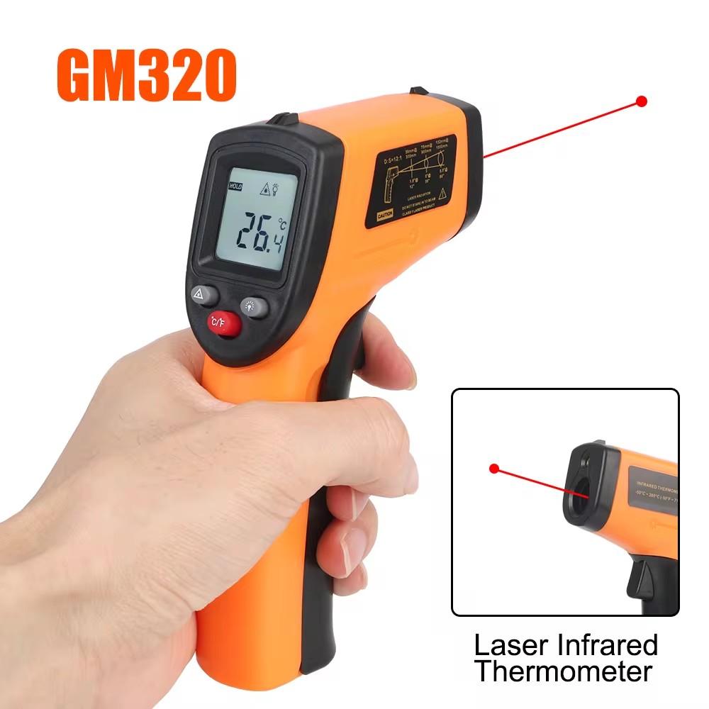 GM320 Digital -50~380°C C/F Laser Temperature Meter Gun Industrial Infrared Pyrometer Non Contact Infrared Thermometer