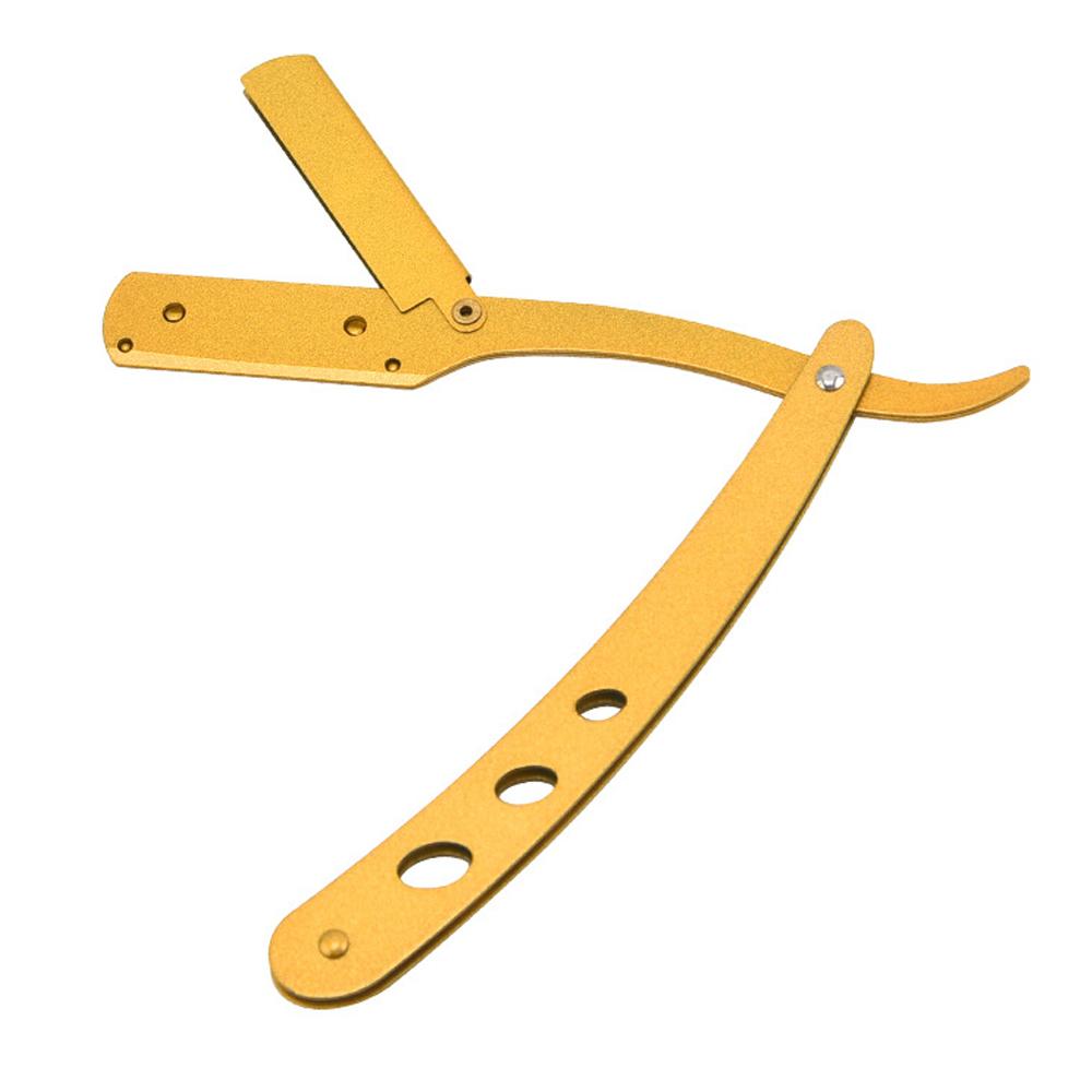 1 stücke Rasieren Barber Tools Edelstahl Manuelle Klapp Haar Rasieren Trimmen Messer Halter Haarschnitt Bart Augenbraue Rasiermesser