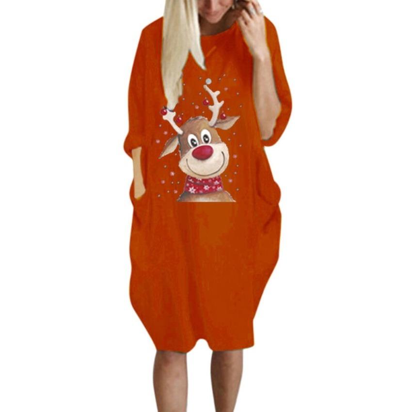 plus size orange t shirt dress