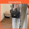 Chic Mini Square Bag With Unique Design Diamond Grid Chain Crossbody Bag