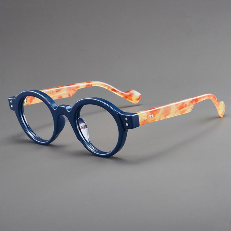 Simple Round Glasses Men Vintage Blue Light Blocking Optical Frames  Trendy Brand Design Non-prescription Eyeglasses