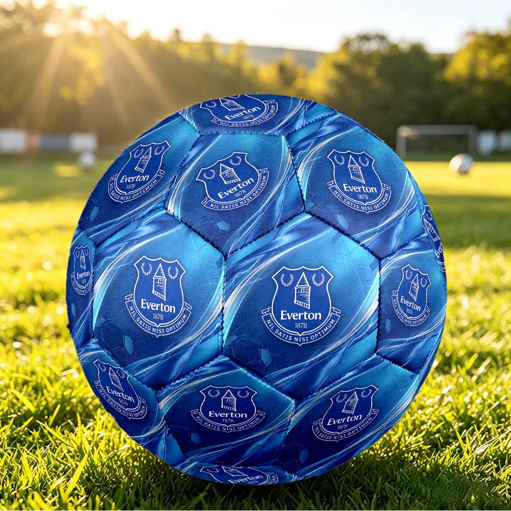 Everton FootballPrinted Size 5 Soccer Ball, Anti Slip Adult Match Football Souvenir for Football Fans